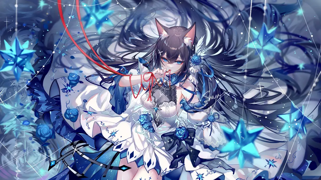 4k狐耳少女壁纸|蓝色系背景 - 二次元动漫「哲风壁纸」 4k狐耳少女壁纸|蓝色系背景 - 二次元动漫「哲风壁纸」