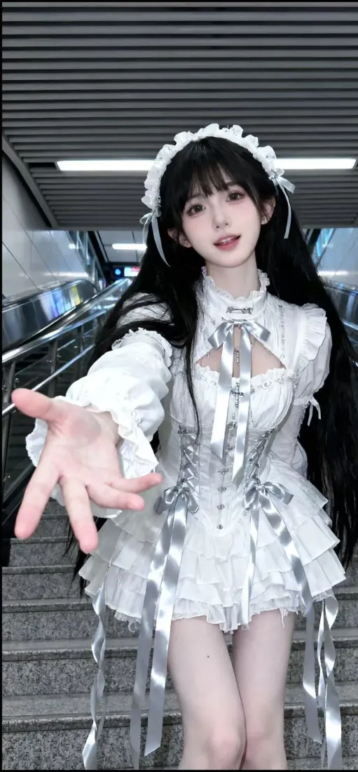 白色洛丽塔美女手机壁纸|楼梯背景图片 - 可爱少女「哲风壁纸」 白色洛丽塔美女手机壁纸|楼梯背景图片 - 可爱少女「哲风壁纸」