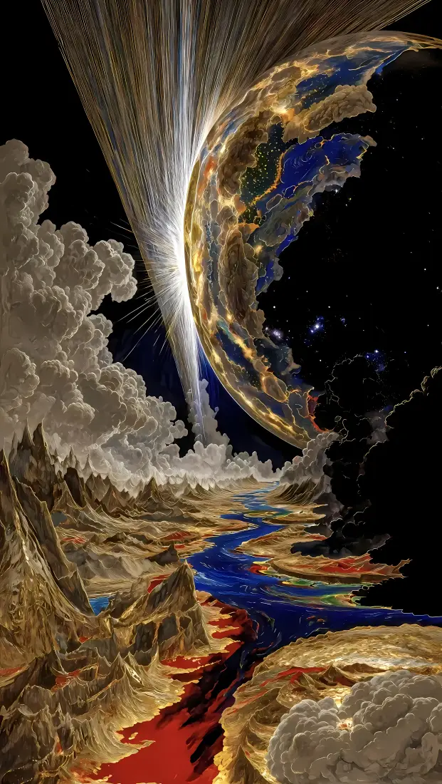 奇幻星球手机壁纸｜地貌背景 - 插画光栅「哲风壁纸」
