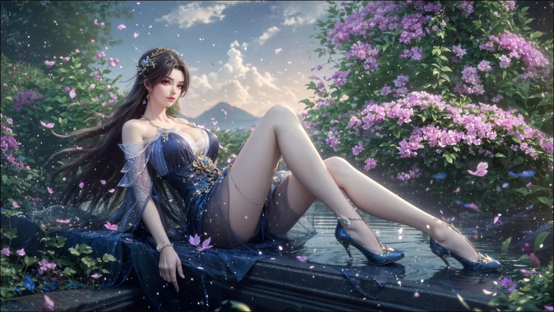 2k二次元美女壁纸|花丛背景 - 紫色礼服「哲风壁纸」 2k二次元美女壁纸|花丛背景 - 紫色礼服「哲风壁纸」