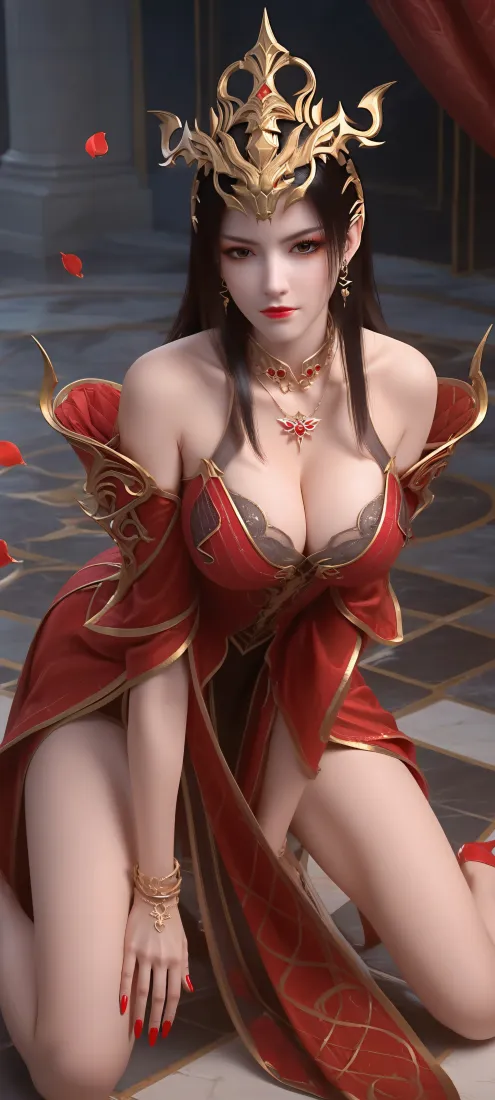 美杜莎手机壁纸｜斗破苍穹背景图片 - 红衣女王「哲风壁纸」
