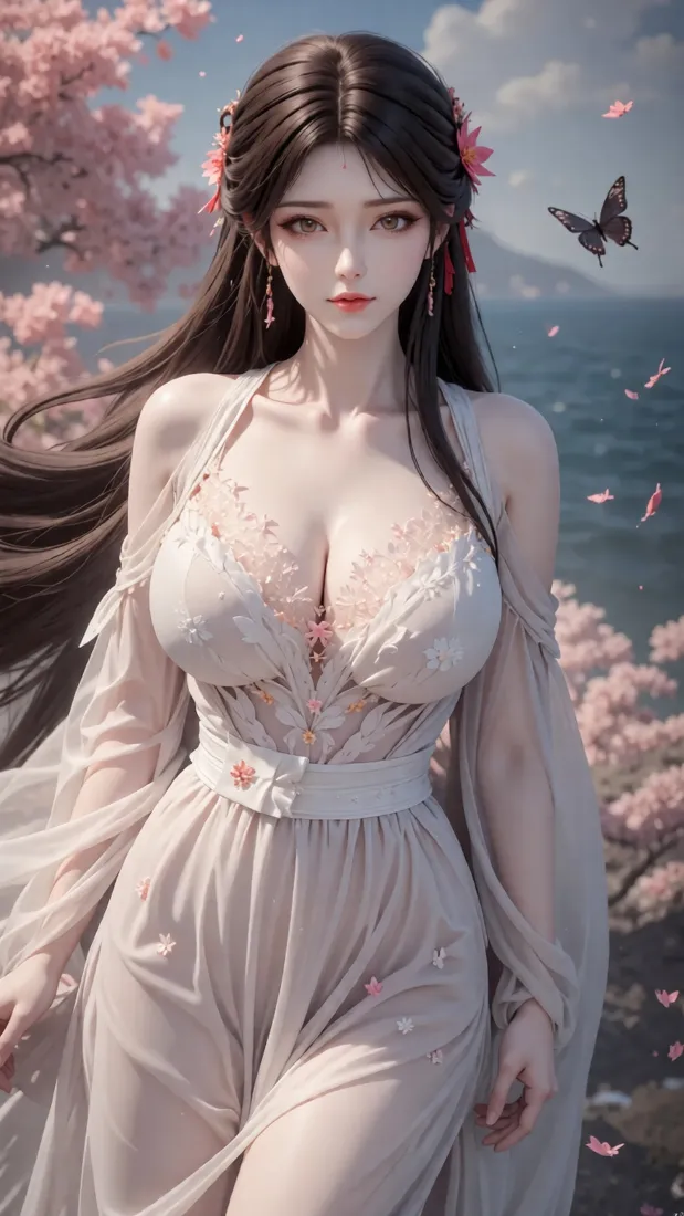 古风美女手机壁纸|樱花海景 - 纱裙「哲风壁纸」 古风美女手机壁纸|樱花海景 - 纱裙「哲风壁纸」