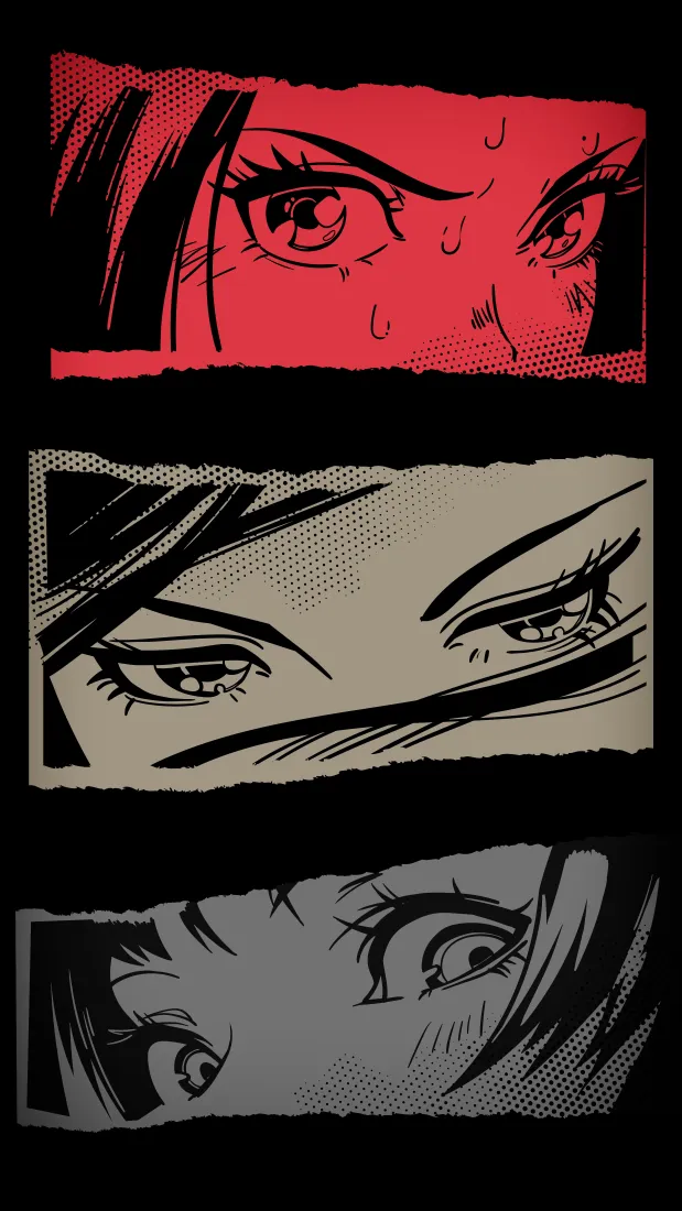 漫画分镜手机壁纸|手绘眼睛背景图片 - 眼神特写「哲风壁纸」 漫画分镜手机壁纸|手绘眼睛背景图片 - 眼神特写「哲风壁纸」