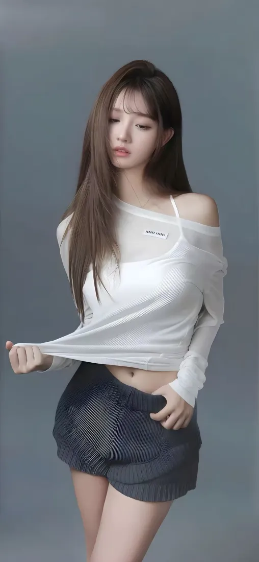 白衣美女手机壁纸|灰色背景图片 - 时尚穿搭「哲风壁纸」 白衣美女手机壁纸|灰色背景图片 - 时尚穿搭「哲风壁纸」
