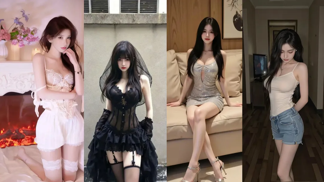 4k美女时尚穿搭壁纸｜室内背景图片 - 多样服饰「哲风壁纸」