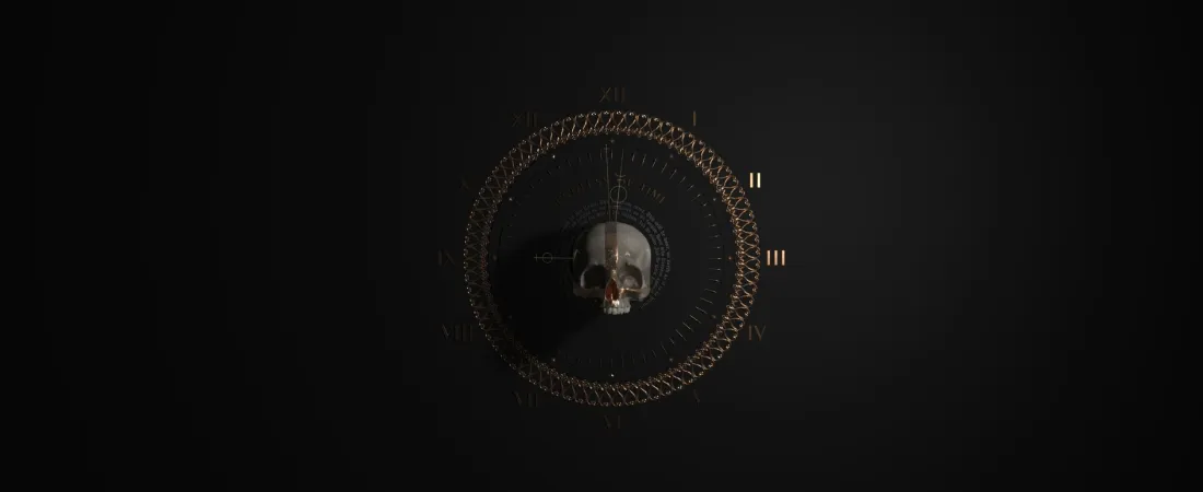 4kSkull壁纸 - Clock - Gothic - Ornament「哲风壁纸」
