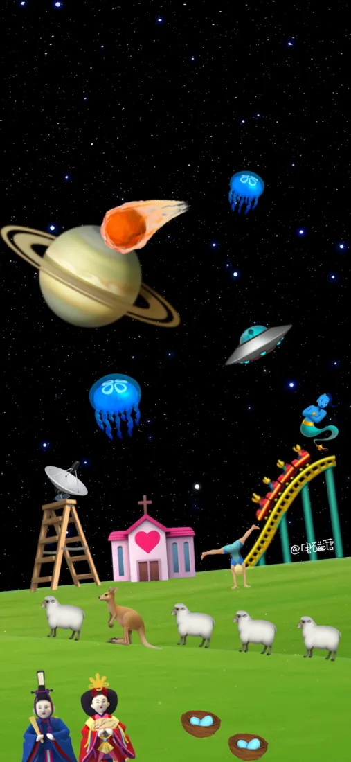 卡通游乐园手机壁纸|星空背景 - 可爱动物「哲风壁纸」 卡通游乐园手机壁纸|星空背景 - 可爱动物「哲风壁纸」