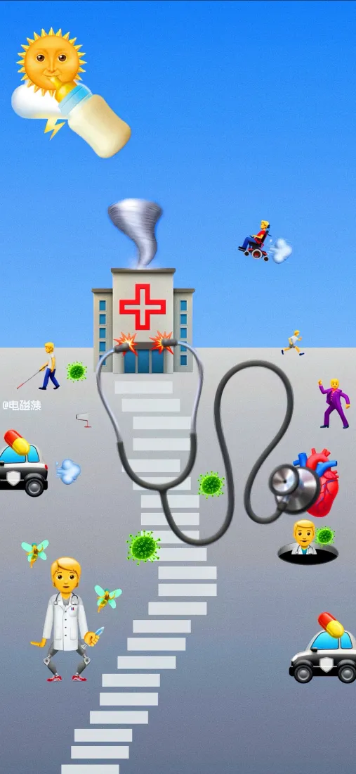 卡通医疗手机壁纸|抽象可爱背景 - 趣味emoji「哲风壁纸」 卡通医疗手机壁纸|抽象可爱背景 - 趣味emoji「哲风壁纸」