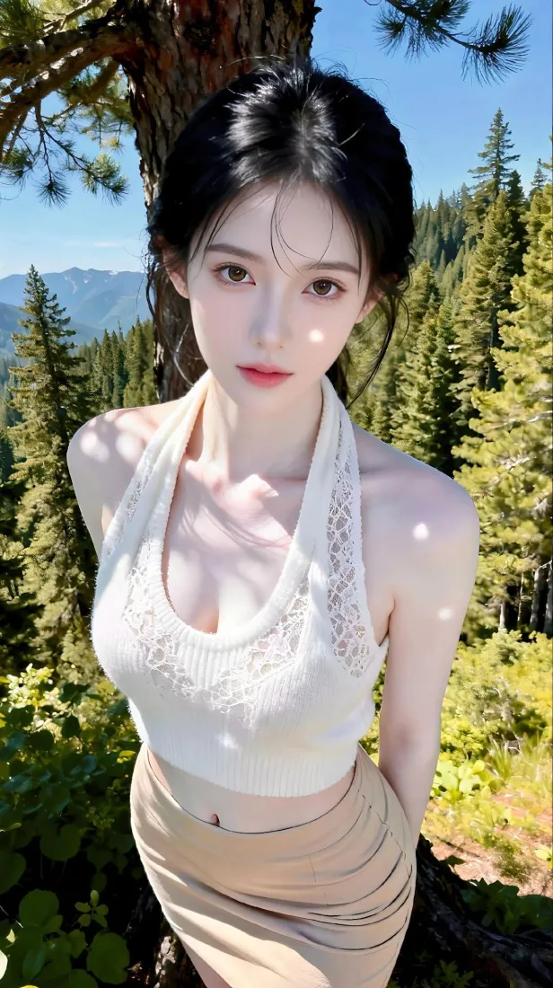 白衣美女手机壁纸|森林背景图片 - 户外清新穿搭「哲风壁纸」 白衣美女手机壁纸|森林背景图片 - 户外清新穿搭「哲风壁纸」