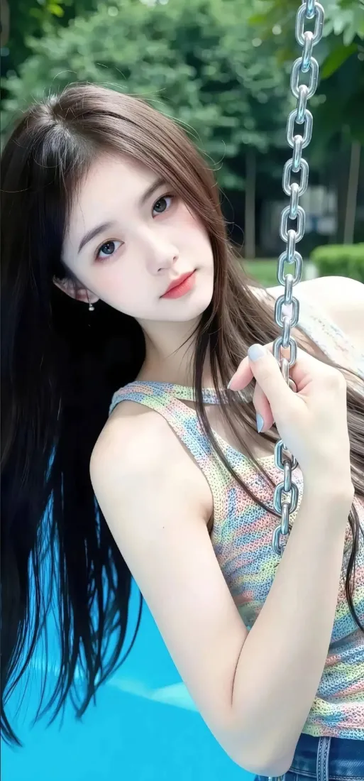 长发美女手机壁纸|蓝色泳池背景图片 - 秋千「哲风壁纸」 长发美女手机壁纸|蓝色泳池背景图片 - 秋千「哲风壁纸」