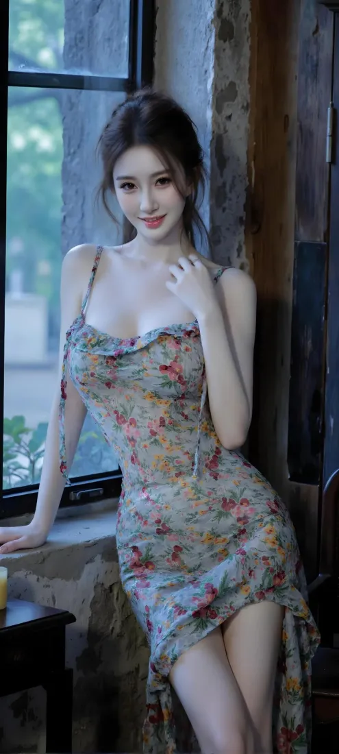 碎花裙美女手机壁纸|室内背景图片 - 吊带裙「哲风壁纸」 碎花裙美女手机壁纸|室内背景图片 - 吊带裙「哲风壁纸」