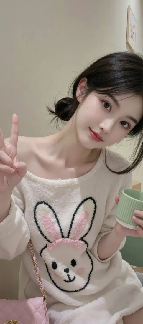 美女手机壁纸|兔子上衣背景图 - 甜美Ios「哲风壁纸」 美女手机壁纸|兔子上衣背景图 - 甜美Ios「哲风壁纸」