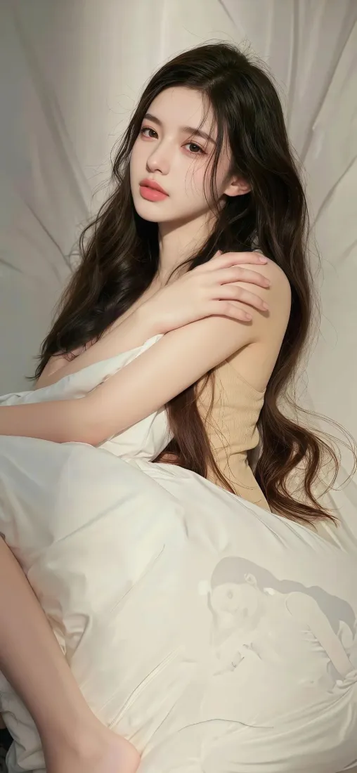 长发美女手机壁纸|白色背景图 - 温柔气质「哲风壁纸」 长发美女手机壁纸|白色背景图 - 温柔气质「哲风壁纸」