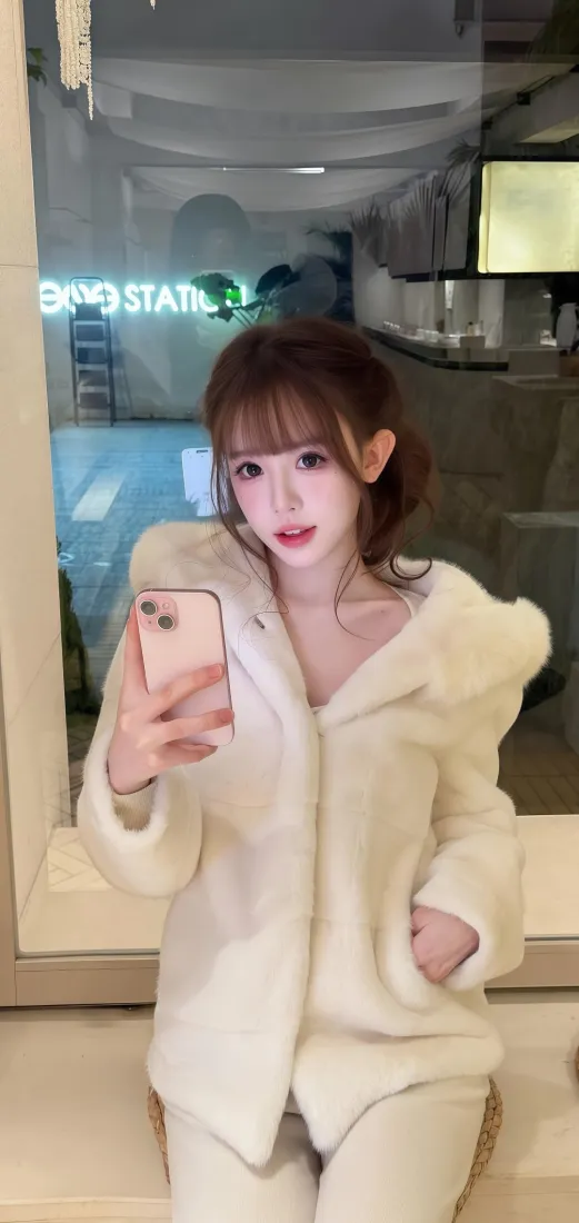 美女自拍手机壁纸|Ios手机背景图片 - 白色毛绒外套「哲风壁纸」 美女自拍手机壁纸|Ios手机背景图片 - 白色毛绒外套「哲风壁纸」