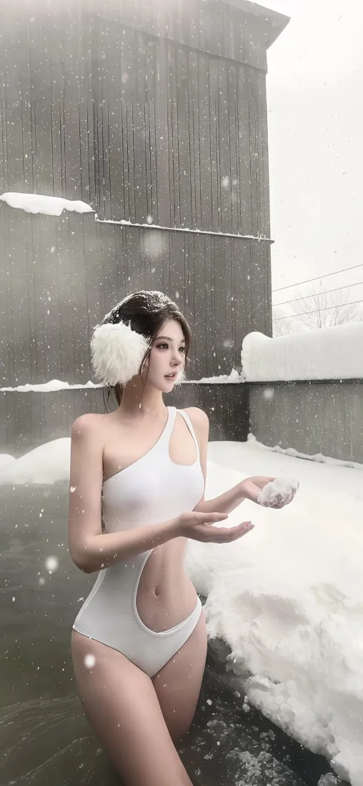 美女手机壁纸|雪景背景图片 - 白色泳衣冬日人像「哲风壁纸」 美女手机壁纸|雪景背景图片 - 白色泳衣冬日人像「哲风壁纸」