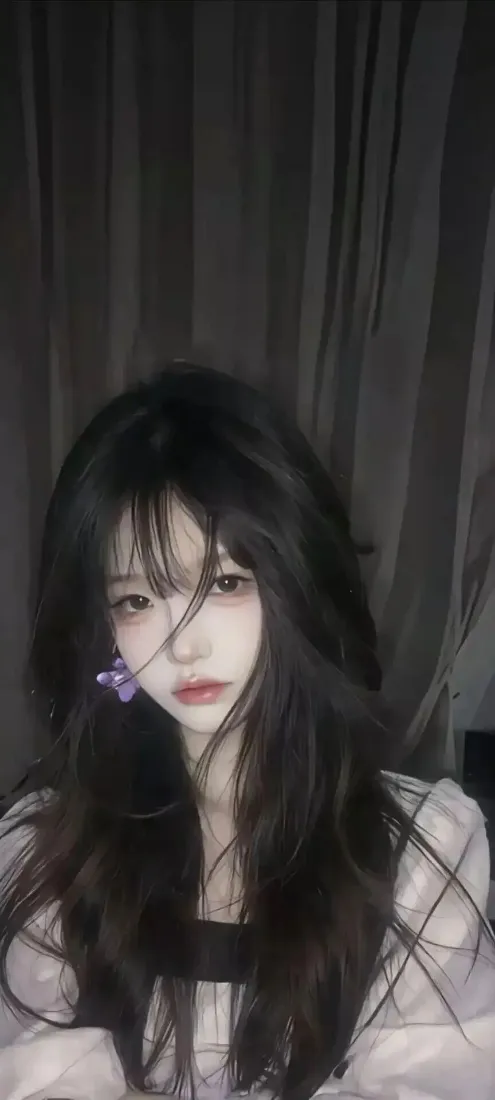 暗黑系美女手机壁纸|深色背景图片 - 紫色发饰浅衣「哲风壁纸」 暗黑系美女手机壁纸|深色背景图片 - 紫色发饰浅衣「哲风壁纸」