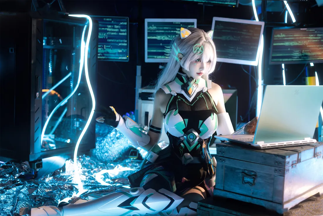 4k天选姬cosplay壁纸|赛博朋克背景 - 科技感「哲风壁纸」 4k天选姬cosplay壁纸|赛博朋克背景 - 科技感「哲风壁纸」