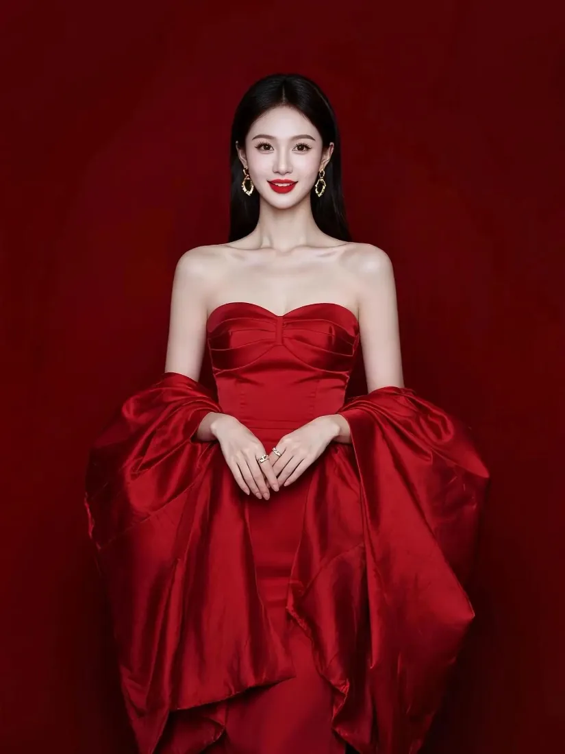 红衣美女手机壁纸|红色背景图片 - 红色礼服写真「哲风壁纸」 红衣美女手机壁纸|红色背景图片 - 红色礼服写真「哲风壁纸」