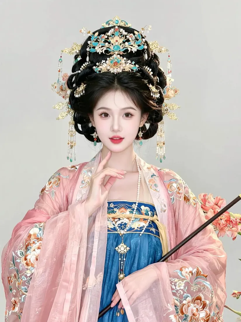 古风美女手机壁纸｜汉服背景图 - 唐装发簪「哲风壁纸」