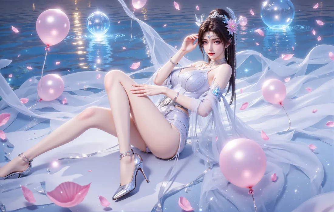 7k邀月壁纸|完美世界背景图 - 古风美女粉色气球花瓣「哲风壁纸」 7k邀月壁纸|完美世界背景图 - 古风美女粉色气球花瓣「哲风壁纸」
