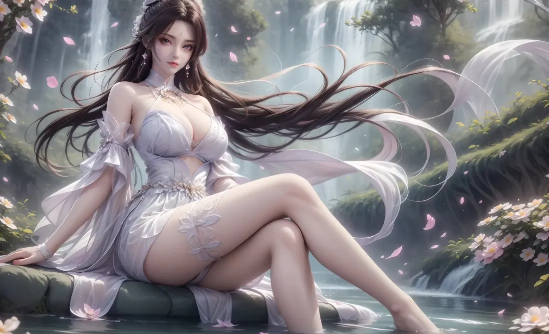 2k古风美女壁纸|瀑布背景图片 - 花瓣古风服饰「哲风壁纸」 2k古风美女壁纸|瀑布背景图片 - 花瓣古风服饰「哲风壁纸」