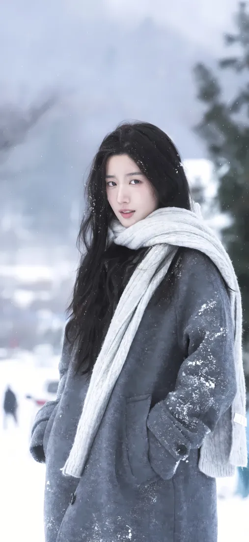 卢昱晓手机壁纸|雪地背景图片 - 冬日雪景穿搭「哲风壁纸」 卢昱晓手机壁纸|雪地背景图片 - 冬日雪景穿搭「哲风壁纸」