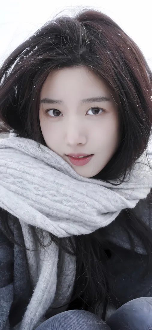 卢昱晓手机壁纸|雪地背景图片 - 冬日围巾穿搭「哲风壁纸」 卢昱晓手机壁纸|雪地背景图片 - 冬日围巾穿搭「哲风壁纸」