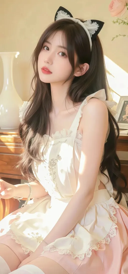 洛丽塔美女手机壁纸|暖光室内背景图 - 猫耳发箍「哲风壁纸」 洛丽塔美女手机壁纸|暖光室内背景图 - 猫耳发箍「哲风壁纸」