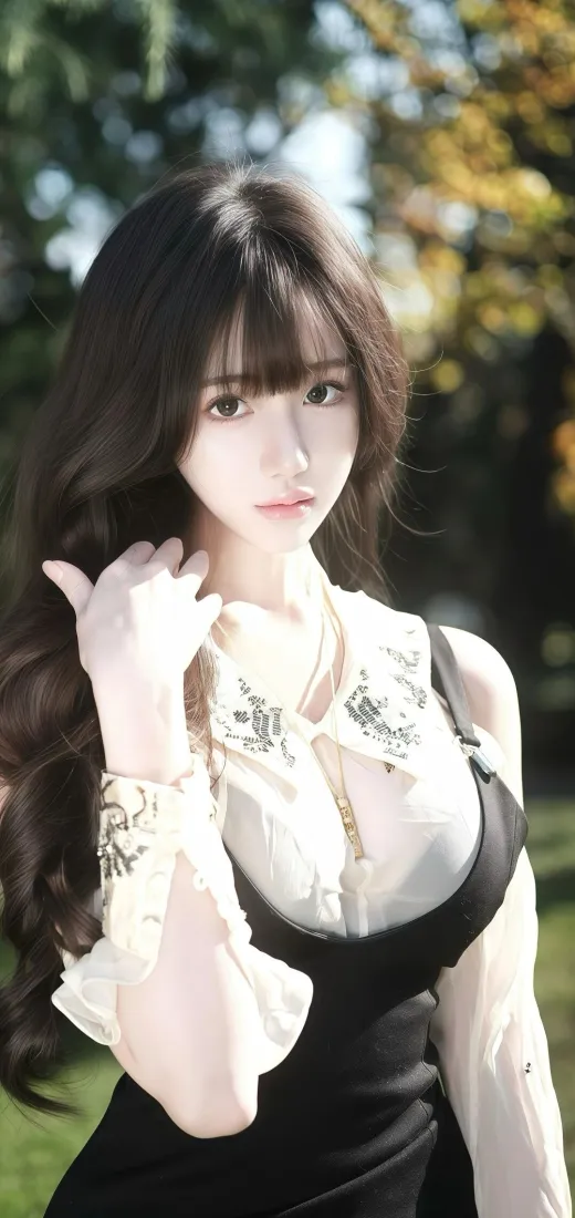 美女手机壁纸|户外背景图片 - 黑色连衣裙「哲风壁纸」 美女手机壁纸|户外背景图片 - 黑色连衣裙「哲风壁纸」