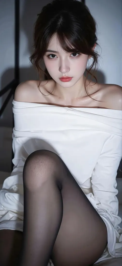 美女露肩黑丝手机壁纸｜深景背景图片 - 性感迷人「哲风壁纸」