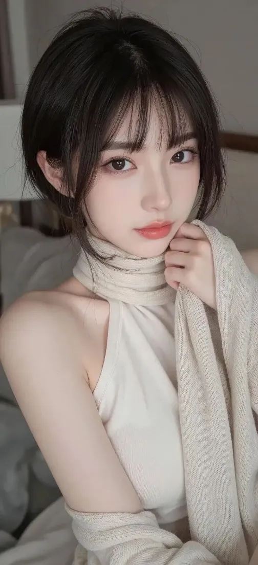 米白服饰美女手机壁纸|室内背景图片 - Ios红唇「哲风壁纸」 米白服饰美女手机壁纸|室内背景图片 - Ios红唇「哲风壁纸」