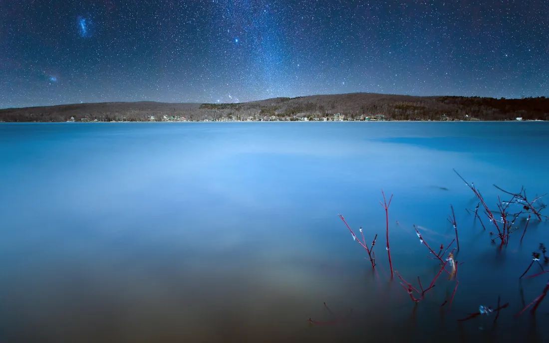 3k星空湖泊壁纸｜自然风景背景图片 - 夜晚「哲风壁纸」