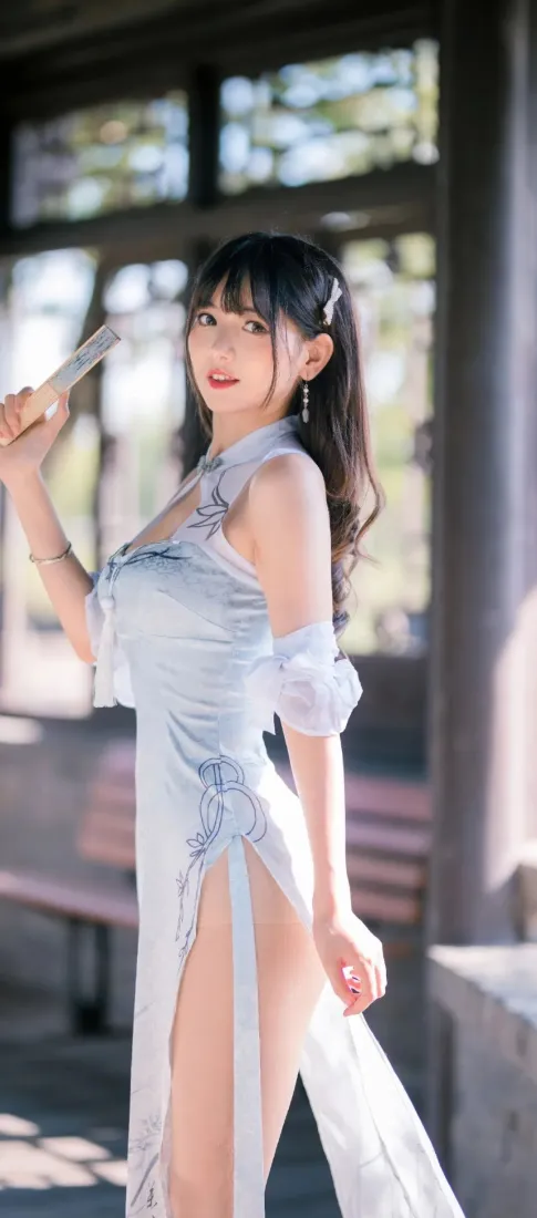 旗袍美女手机壁纸|古风背景图片 - 浅蓝色旗袍「哲风壁纸」 旗袍美女手机壁纸|古风背景图片 - 浅蓝色旗袍「哲风壁纸」