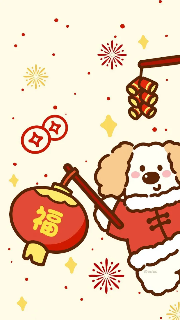 线条狗手机壁纸|春节背景图 - 福字灯笼鞭炮「哲风壁纸」 线条狗手机壁纸|春节背景图 - 福字灯笼鞭炮「哲风壁纸」