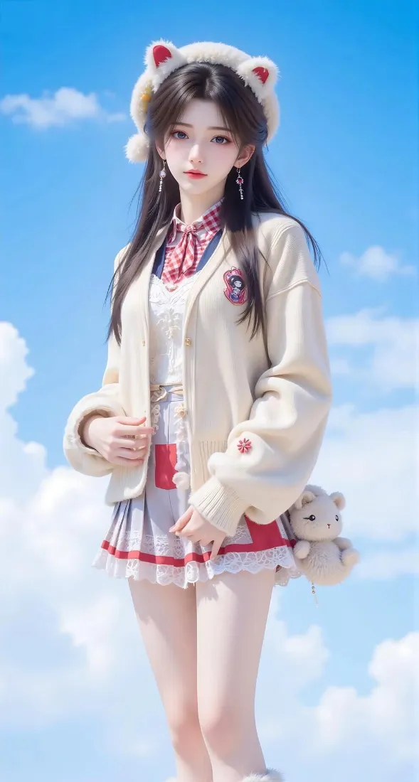 猫耳美女手机壁纸|JK制服背景图 - 蓝天清新甜美高级「哲风壁纸」 猫耳美女手机壁纸|JK制服背景图 - 蓝天清新甜美高级「哲风壁纸」
