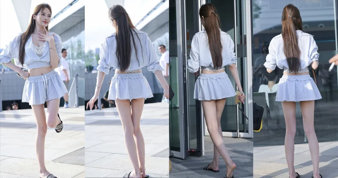 2k美女壁纸｜街拍背景图片 - 时尚短裙穿搭「哲风壁纸」