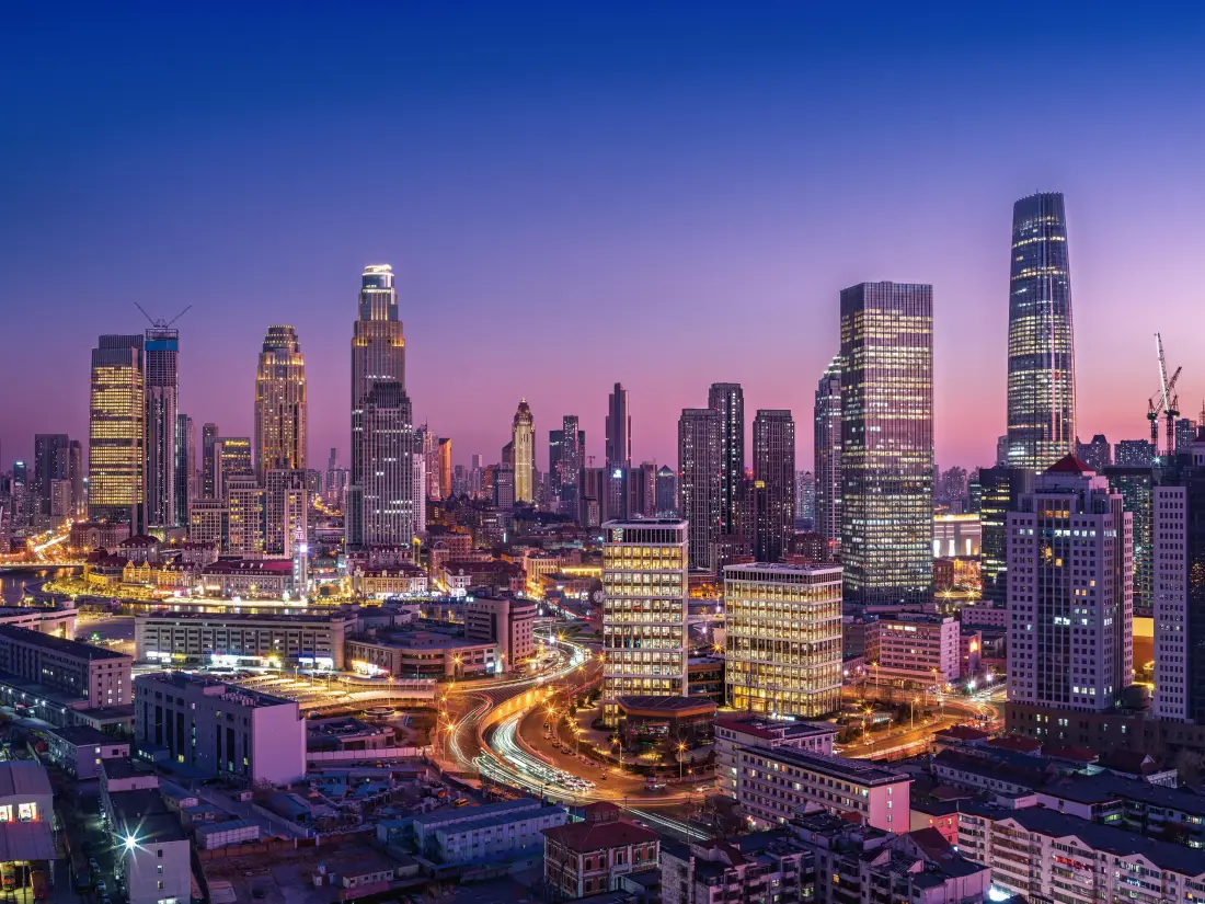 3k天津夜景壁纸｜天津背景图片 - 繁华都市风光「哲风壁纸」