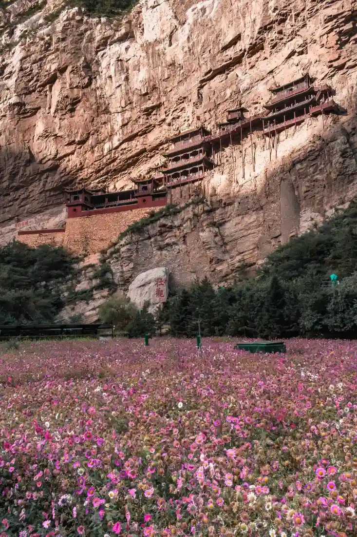 悬空寺手机壁纸|大同背景图片 - 山西花海风景「哲风壁纸」 悬空寺手机壁纸|大同背景图片 - 山西花海风景「哲风壁纸」