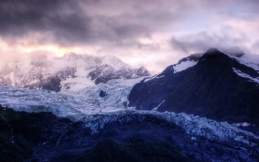 3k雪山冰川壁纸｜黄昏背景图片 - 自然风景「哲风壁纸」