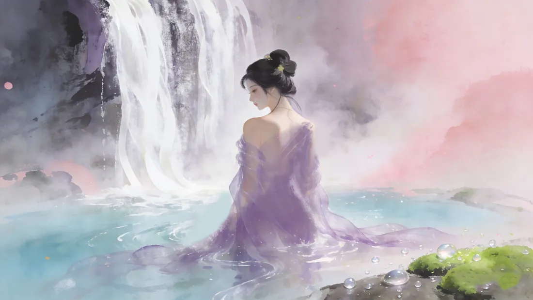 2k古风女子壁纸|水墨风背景图片 - 紫色长裙倩影「哲风壁纸」 2k古风女子壁纸|水墨风背景图片 - 紫色长裙倩影「哲风壁纸」