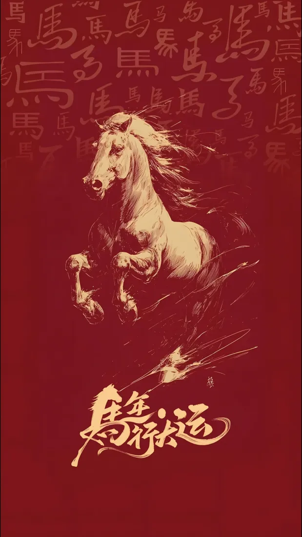 金色骏马手机壁纸|红色背景图片 - 马年喜庆「哲风壁纸」 金色骏马手机壁纸|红色背景图片 - 马年喜庆「哲风壁纸」