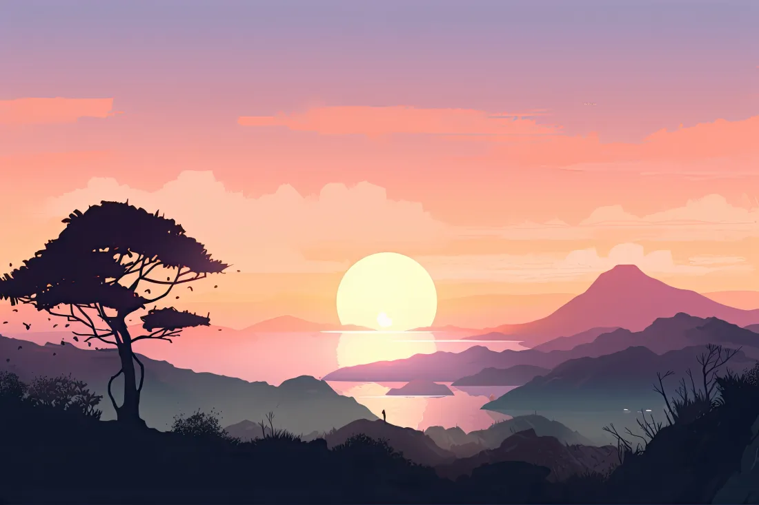5k自然风景壁纸|夕阳山川背景图片 - 树木云海黄昏「哲风壁纸」 5k自然风景壁纸|夕阳山川背景图片 - 树木云海黄昏「哲风壁纸」