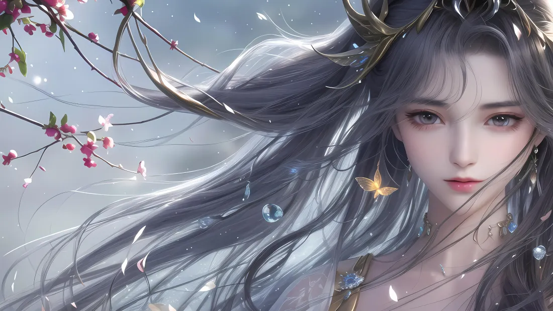 4k仙系长发美女壁纸｜梦幻背景图片 - 飘逸灵动「哲风壁纸」