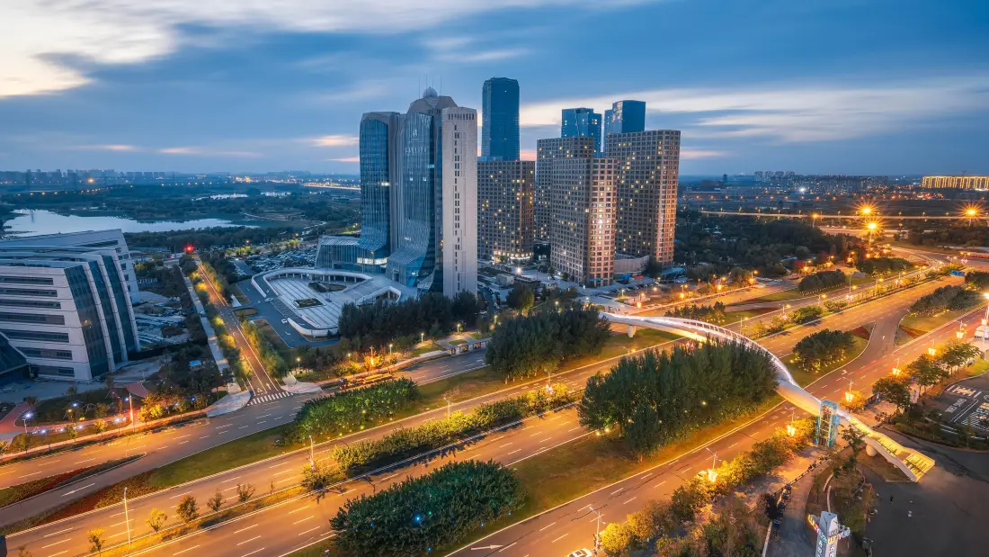 城市夜景壁纸｜都市建筑背景图片 - 现代城市风光「哲风壁纸」