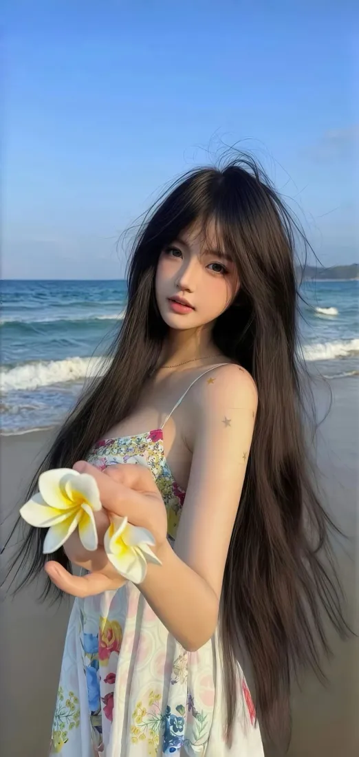海边美女手机壁纸|沙滩背景图片 - 花裙长发「哲风壁纸」 海边美女手机壁纸|沙滩背景图片 - 花裙长发「哲风壁纸」