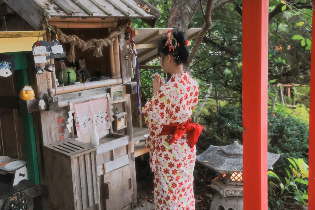 和服女性壁纸｜日式建筑背景图片 - 写真「哲风壁纸」