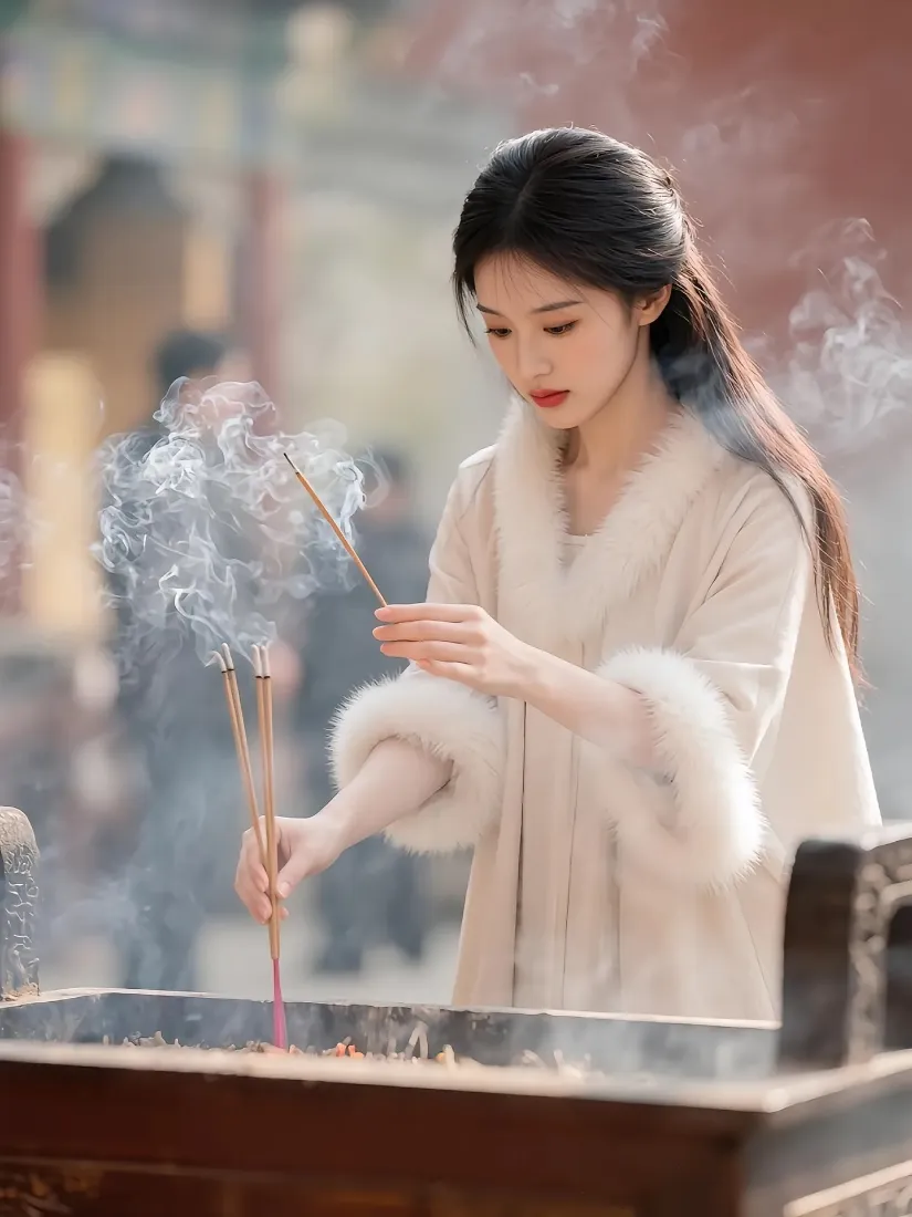 上香美女手机壁纸|寺庙背景图片 - 祈福「哲风壁纸」 上香美女手机壁纸|寺庙背景图片 - 祈福「哲风壁纸」