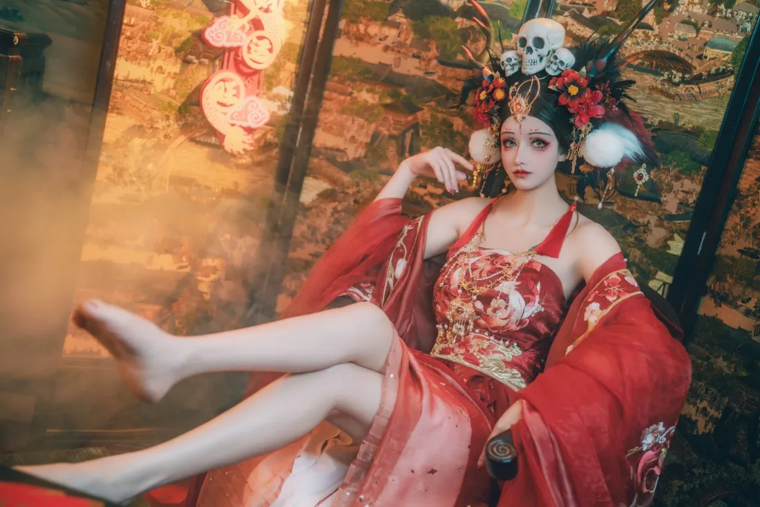 年兽除夕壁纸|古风背景图片 - 红衣古装女子「哲风壁纸」 年兽除夕壁纸|古风背景图片 - 红衣古装女子「哲风壁纸」