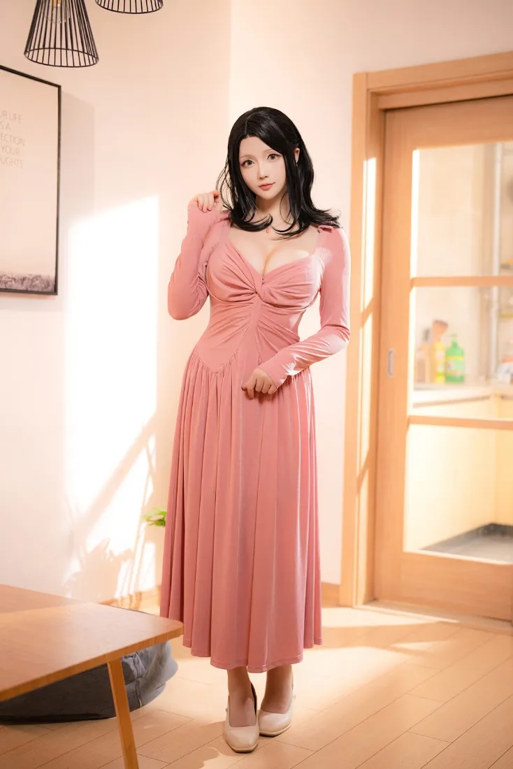 粉色长裙美女手机壁纸|居家背景图片 - 宜家风格「哲风壁纸」 粉色长裙美女手机壁纸|居家背景图片 - 宜家风格「哲风壁纸」