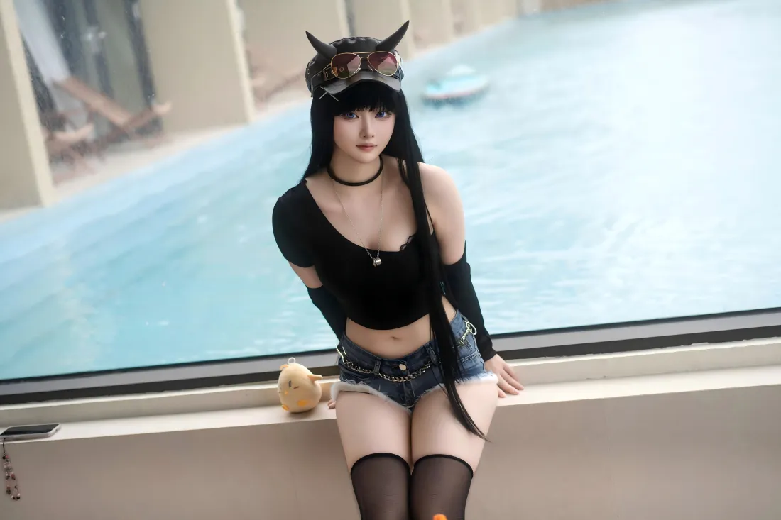 8k猫耳美女壁纸|泳池背景图 - 黑丝牛仔短裤「哲风壁纸」 8k猫耳美女壁纸|泳池背景图 - 黑丝牛仔短裤「哲风壁纸」